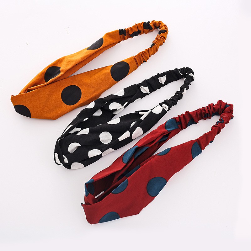 Băng đô chấm bi dễ thương không nhăn TB50