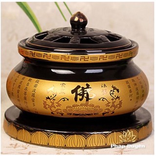 Lư gốm xông trầm bằng điện - lư điện xông trầm