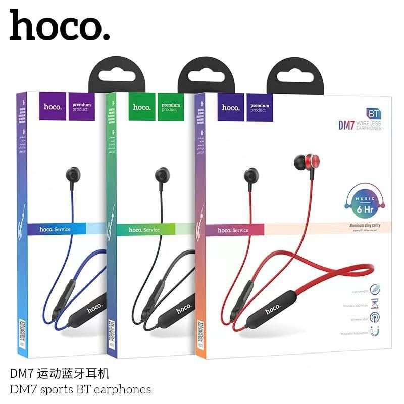 Tai Nghe Bluetooth Hoco DM7 Choàng Cổ Thể Thao Pin 6h Nghe Nhạc