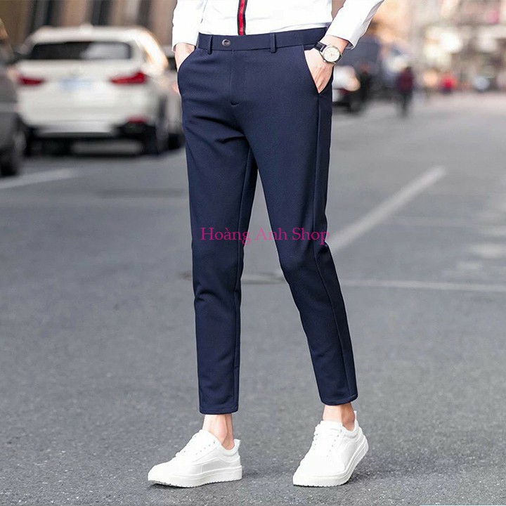 QUẦN TÂY NAM QUẦN CÔNG SỞ HỌC SINH VẢI DÀY CO DÃN