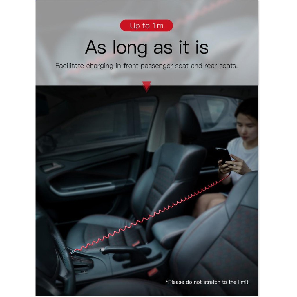 Cáp Sạc Dây Xoắn Đàn Hồi Baseus Fish Eye Spring Data Dùng Cho Điện Thoại Nhà Táo