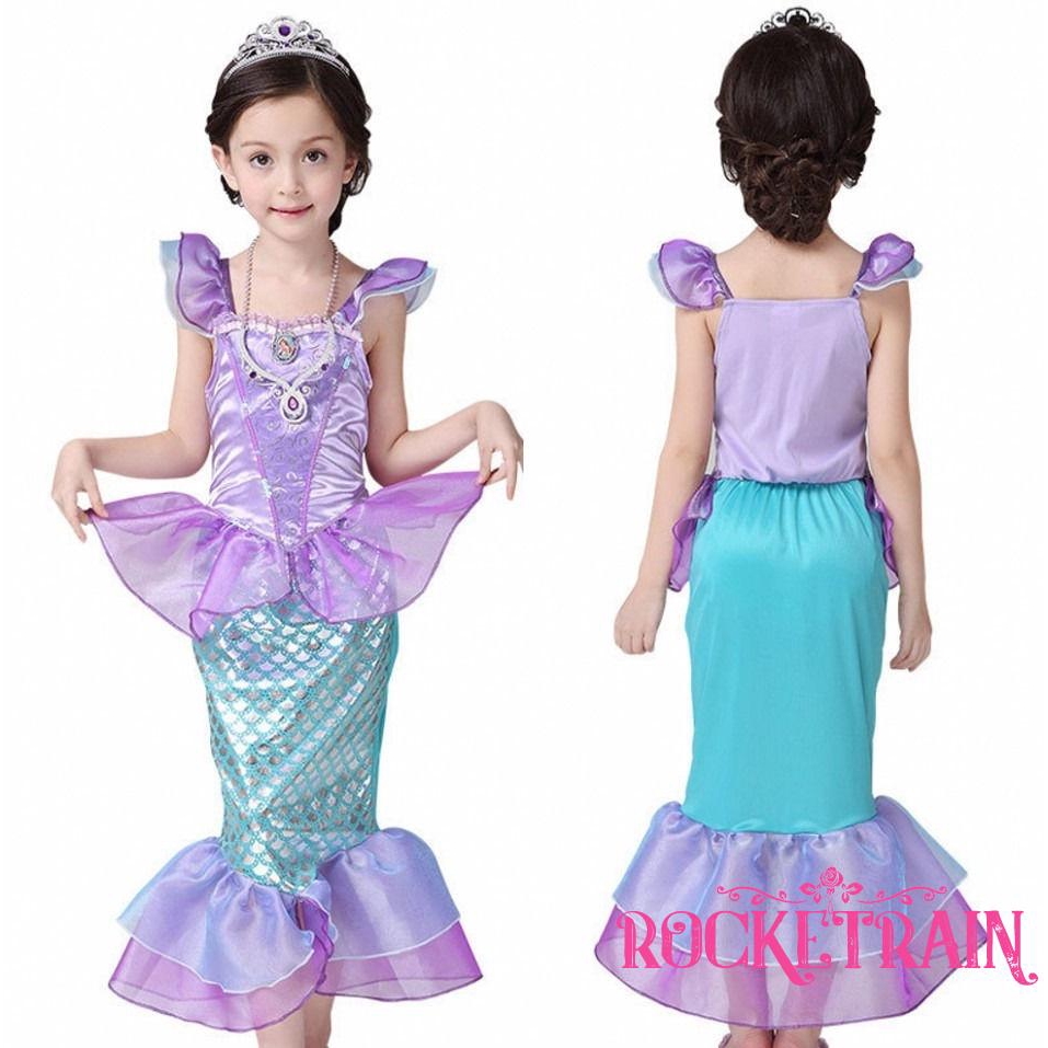 Đầm đuôi cá phong cách nàng tiên cá xinh xắn cho bé