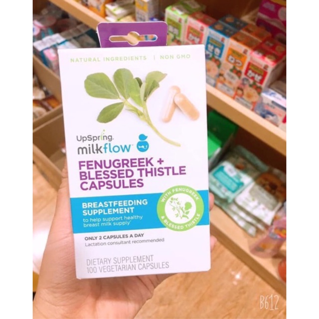 Lợi sữa cỏ cà ri Upsring milkflow hàng chính hãng Mỹ