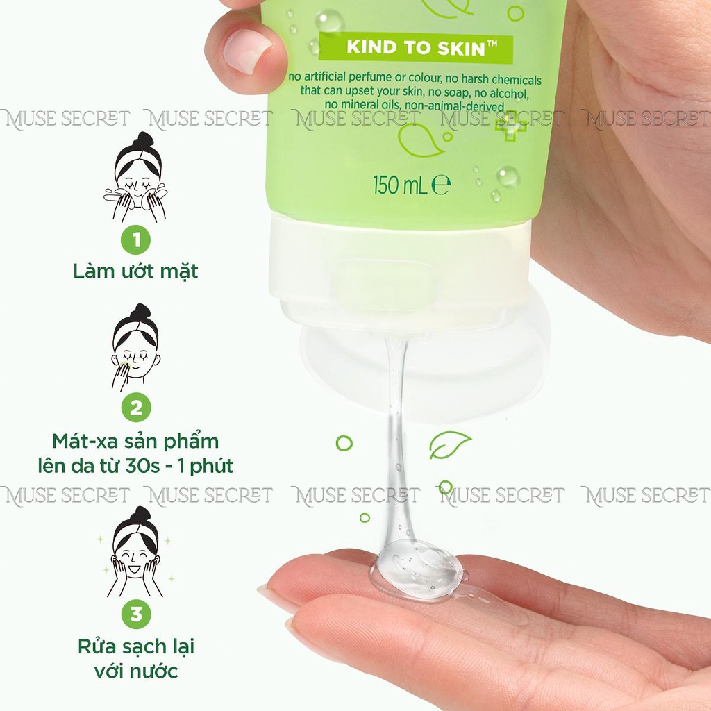 [Quà Tặng Khẩu Trang] Sữa Rửa Mặt Simple - Kind To Skin Refreshing Facial Wash Gel dịu nhẹ giúp da sạch thoáng 150ml | BigBuy360 - bigbuy360.vn