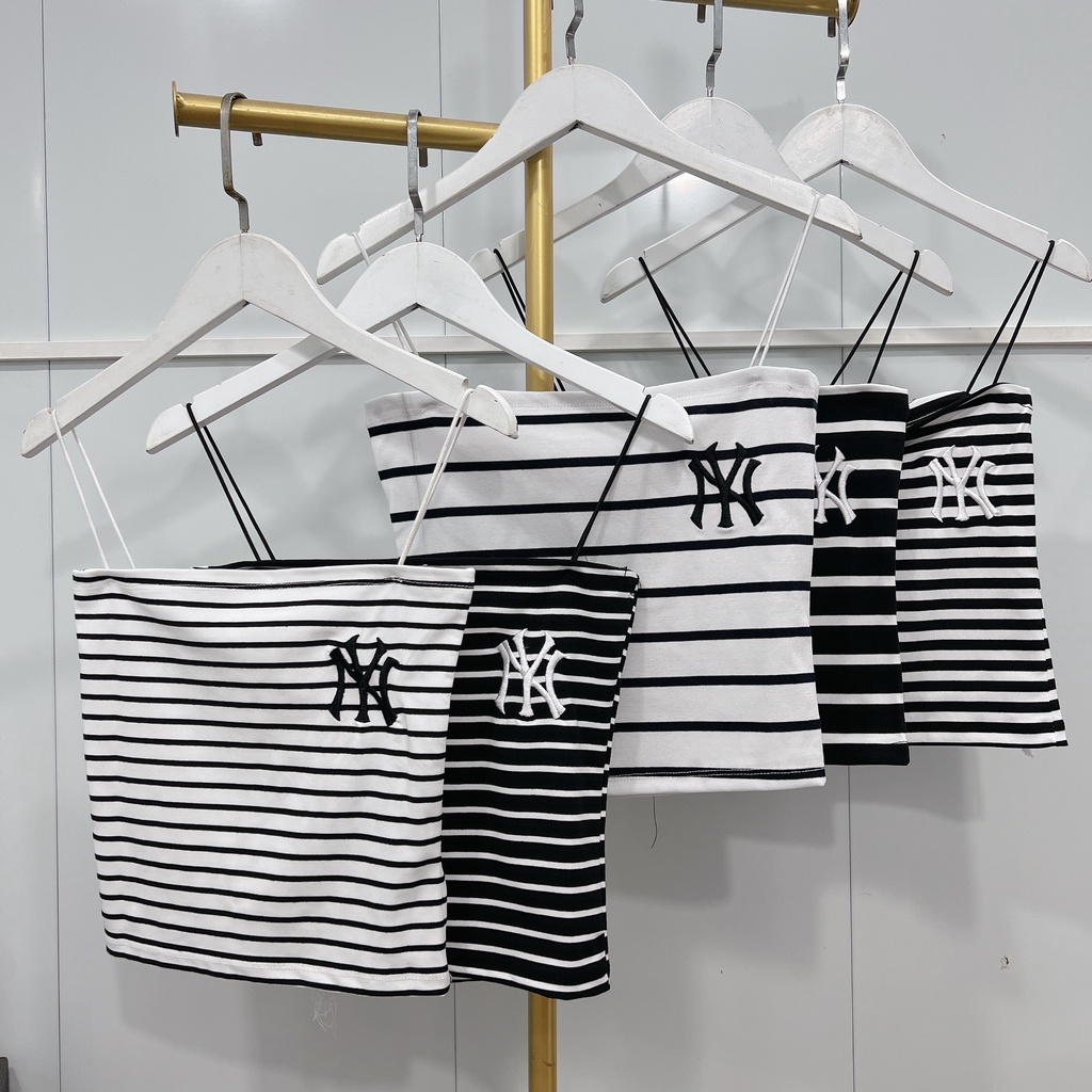 Áo Thun Nữ 2 Dây Kẻ NY - Thời Trang Đường Phố