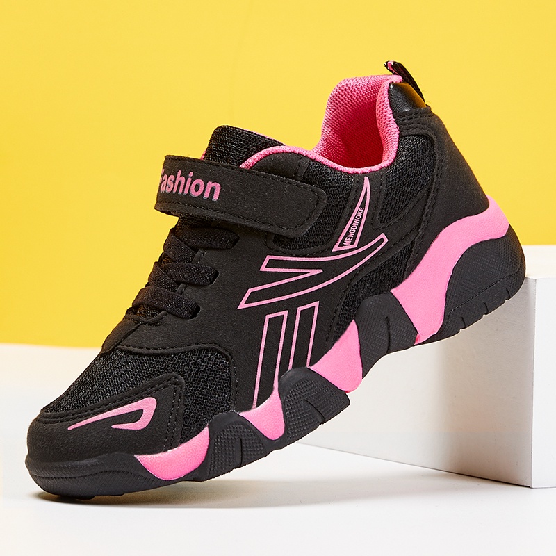 Giày Thể Thao Phối Lưới Da 2 Kiểu Siêu Nhẹ Thời Trang Cho Bé Size 28-37