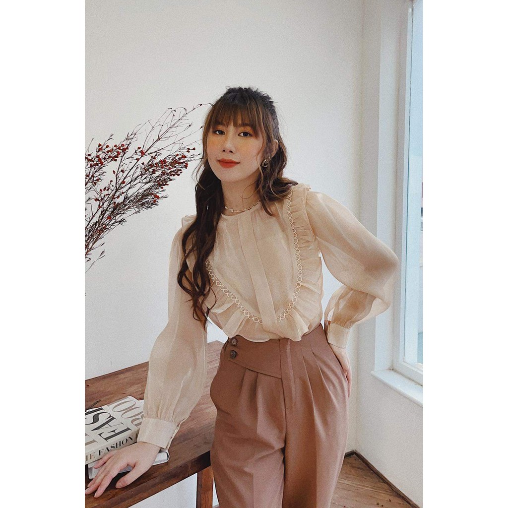 Quần Baggy Cạp Cao ⚡️HÀNG LOẠI ĐẸP ⚡️Chất Vải Tuytsi Cao Cấp Khóa Sườn Tạo Phong Cách Trẻ Trung