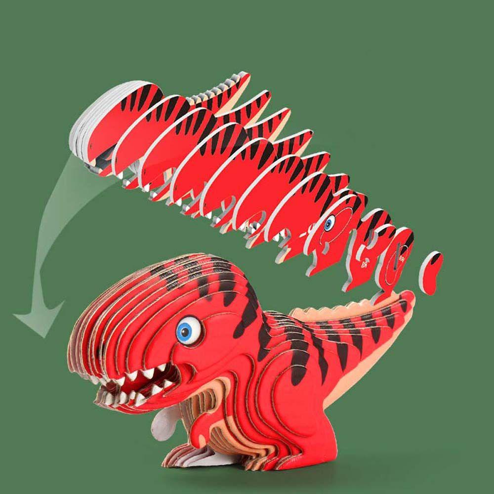 Bộ Đồ Chơi Xếp Hình Khủng Long 3D Bằng Giấy Thủ Công Sáng Tạo Dành Cho Trẻ Em Và Người Lớn