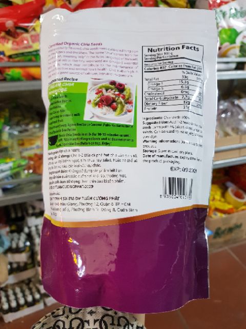 100g Hạt Chia USA thương hiệu Golden Heath( chia từ gói to)