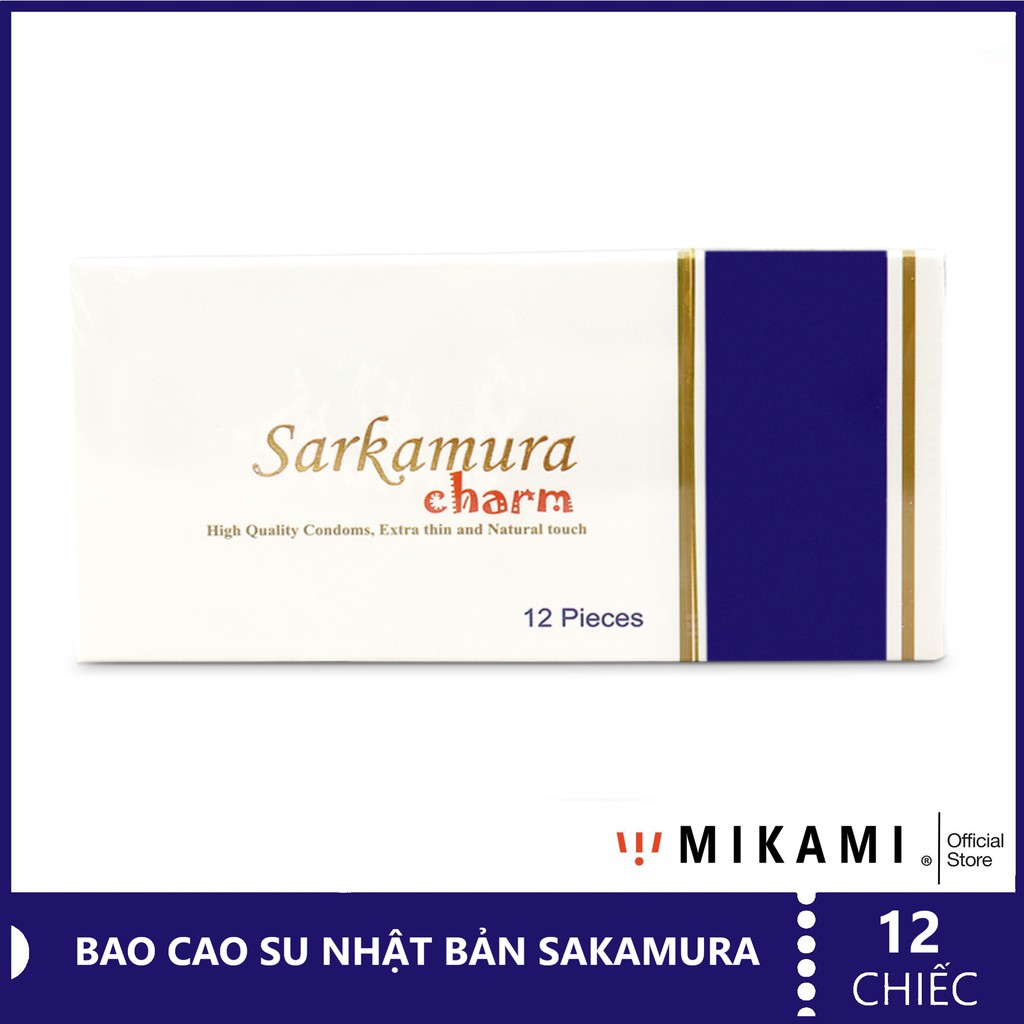 Hộp 12c Bao Cao Su SARKAMURA CHARM - Siêu Mỏng Bi Nhỏ Li Ti - Xuất Xứ NHẬT BẢN