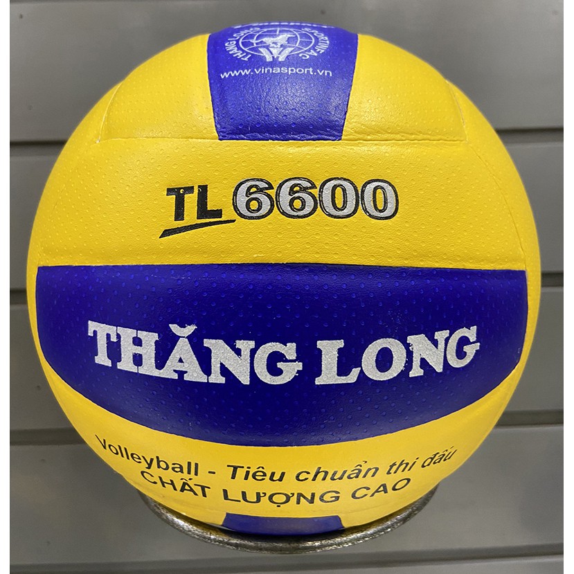 Bóng chuyền Thăng Long da Hàn Quốc PU 6600 (Tiêu Chuẩn Thi Đấu_Hàng Chính Hãng) - tặng túi lưới đựng bóng + kim bơm