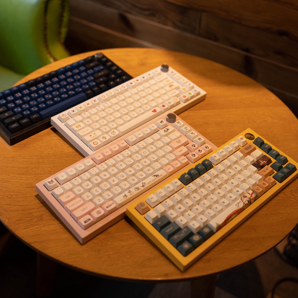 NextTime 75 Trao Đổi Nóng Bàn Phím Bộ 82 Phím Đèn RGB BT5.0 + 2.4Ghz 3Pin/5Pin Cho Anh Đào Gateron kailh Nút Bàn Phím Cơ