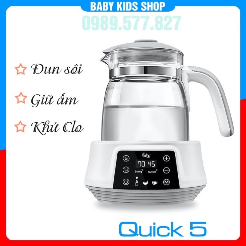 MÁY ĐUN VÀ HÂM NƯỚC PHA SỮA ĐIỆN TỬ FATZ BABY - QUICK 5 - FB3569TK