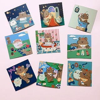 Set 9 Tấm Postcard Dễ Thương