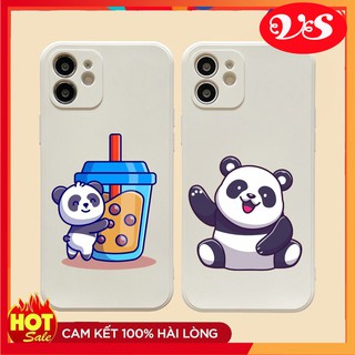 Ốp lưng iphone vuông cạnh hình Gấu Panda 6/6plus/6s/6splus/7/7plus/8/8plus/x/xs/11/12/pro/max/plus/promax