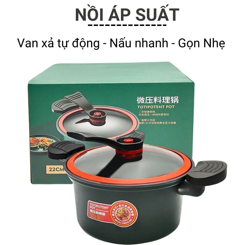 Nồi áp suất đa năng chống dính bí ngô 8l loại 1 dày dặn, có giá hấp tiện lợi, nồi đa năng 4in1 shop_angola