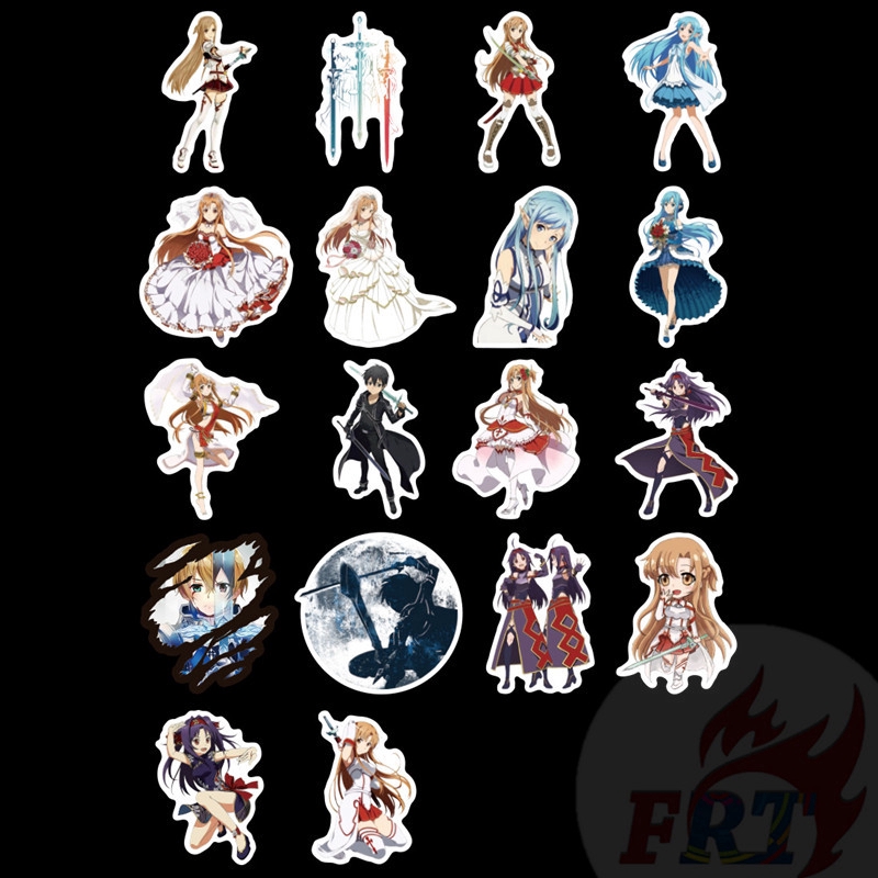 ❉ Sword Art Online - Series 01 Anime SAO Stickers ❉ 50Pcs/Set Kirigaya Kazuto Kirito Yuuki Asuna Asada Shino Mixed DIY Fashion Luggage Laptop Skateboard Doodle Decals Stickers