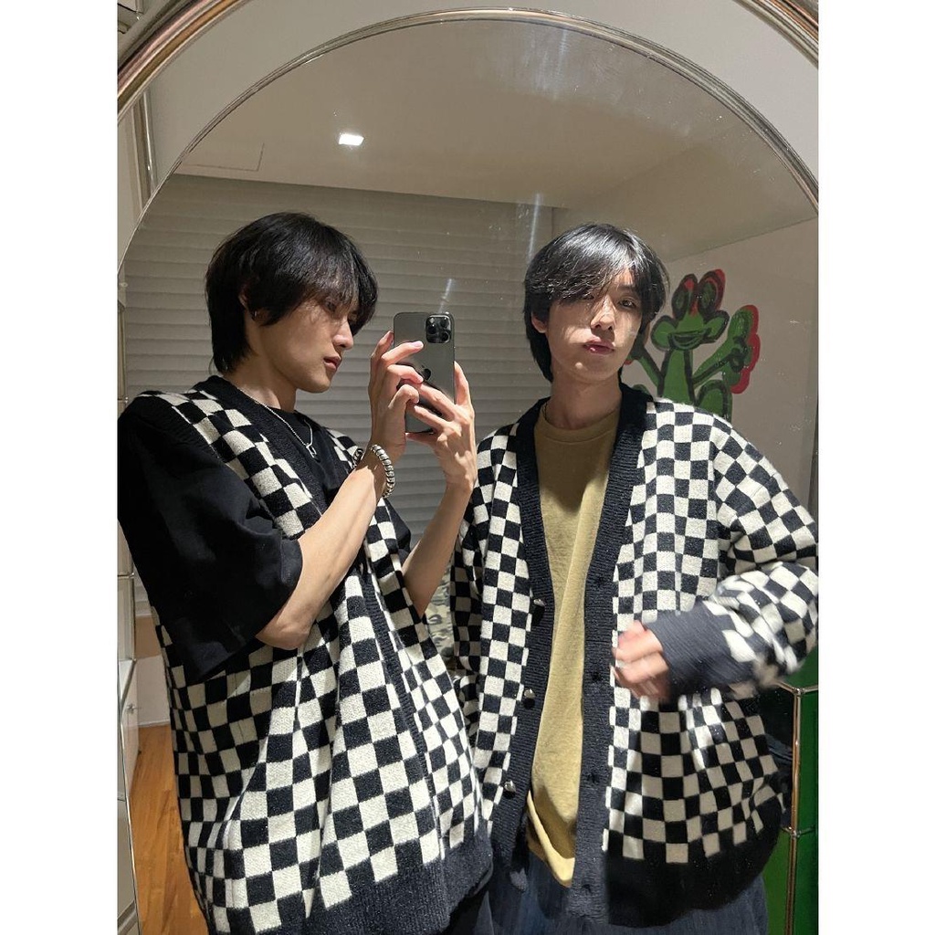 ❇☜❁Áo khoác Cardigan dệt kim dáng rộng phong cách Hàn Quốc mùa thu đông mới cho nam và nữ