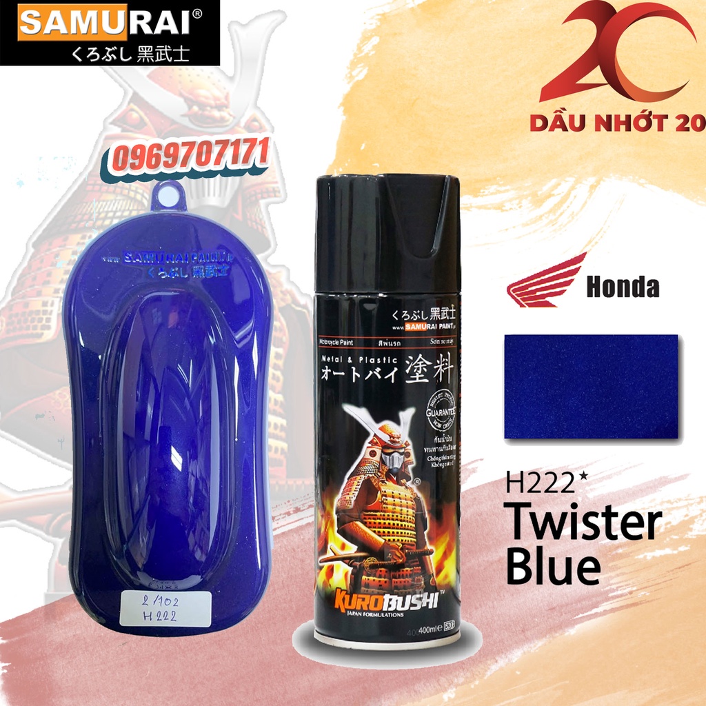 [HCM]Chai sơn màu xanh da trời Samurai H222 Paint