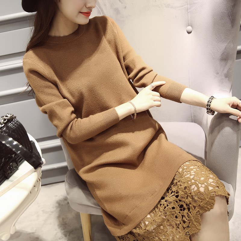 Váy đầm len phối ren đẹp xinh, hàng nhập, chất đẹp | BigBuy360 - bigbuy360.vn