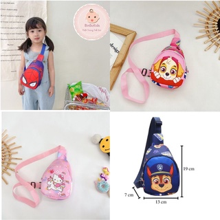 Túi đeo chéo bao tử cho bé trai bé gái phù hợp trẻ em từ 3 tuổi đeo ngực mini nhiều hình dễ thương binboKids