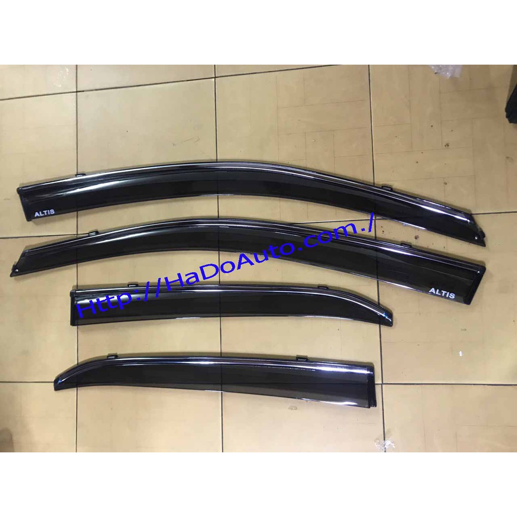 Bộ vè che mưa dành cho Toyota Altis 2009 2010 2011 2012 2013 viền chỉ mạ cao cấp