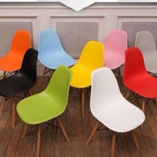 Ghế nhựa chân gỗ nhập khẩu EAMES Đủ Màu nhập khẩu