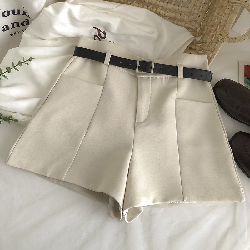 Quần short nữ Ladya lưng cao vải tuyết mưa dáng đùi ngắn M302