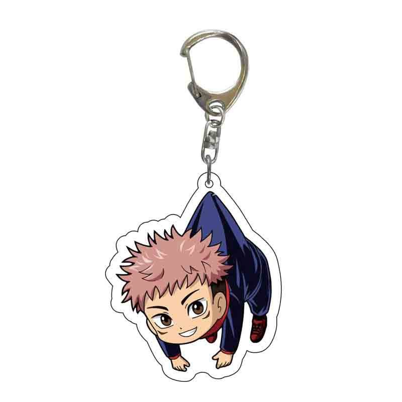 Móc gắn chìa khóa nhựa acrylic hai mặt họa tiết anime Yuji Itadori Gojo Satoru xinh xắn