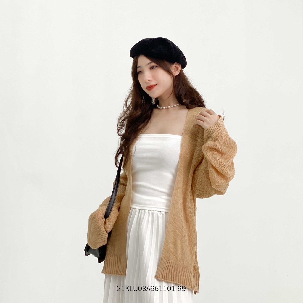 Cardigan len mỏng dài tay nữ VM STYLE áo khoác ngoài phong cách ulzzang Hàn Quốc - 22KLU03K672501