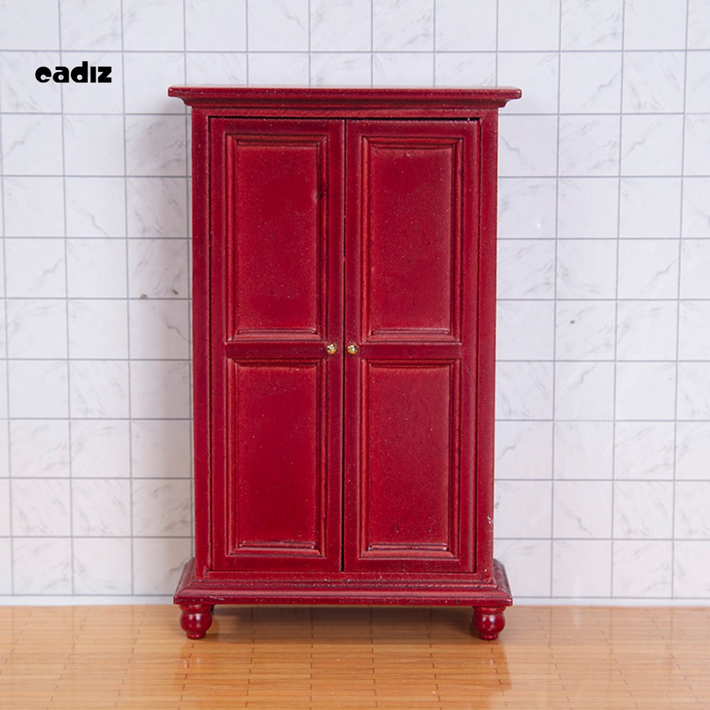 Tủ quần áo mini bằng gỗ dành cho búp bê