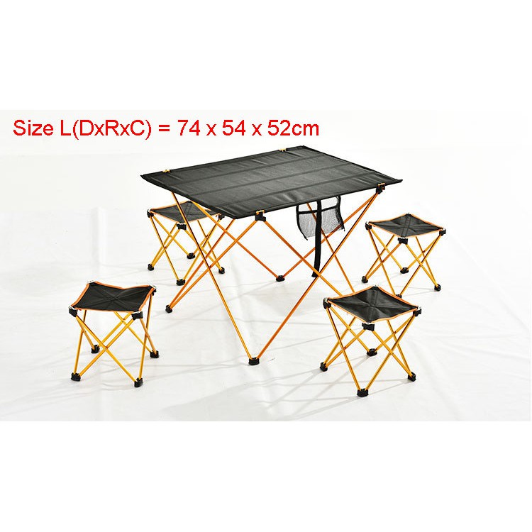 Bàn dã ngoại gấp gọn hợp kim nhôm vải Oxford