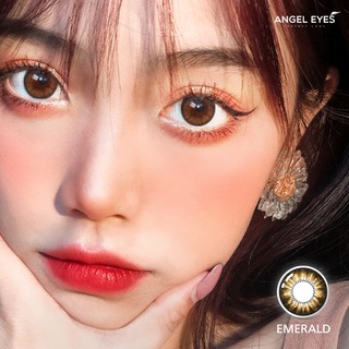 Kính áp tròng Angel Eyes - EMERALD - Brown/Gray - Classic - DIA 14.2 - Độ cận 0-6