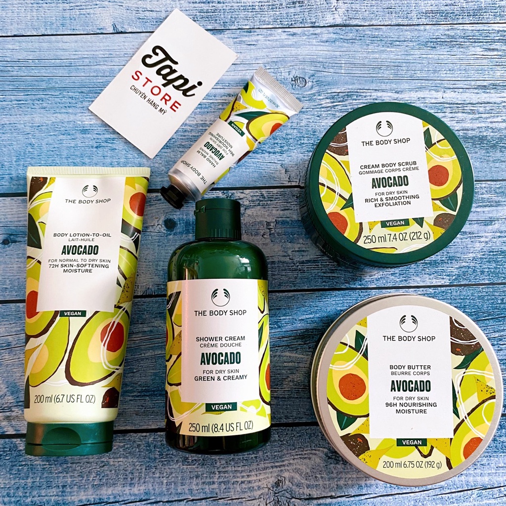 Dòng sản phẩm chăm sóc & dưỡng thể Avocado 🥑 của The Body Shop