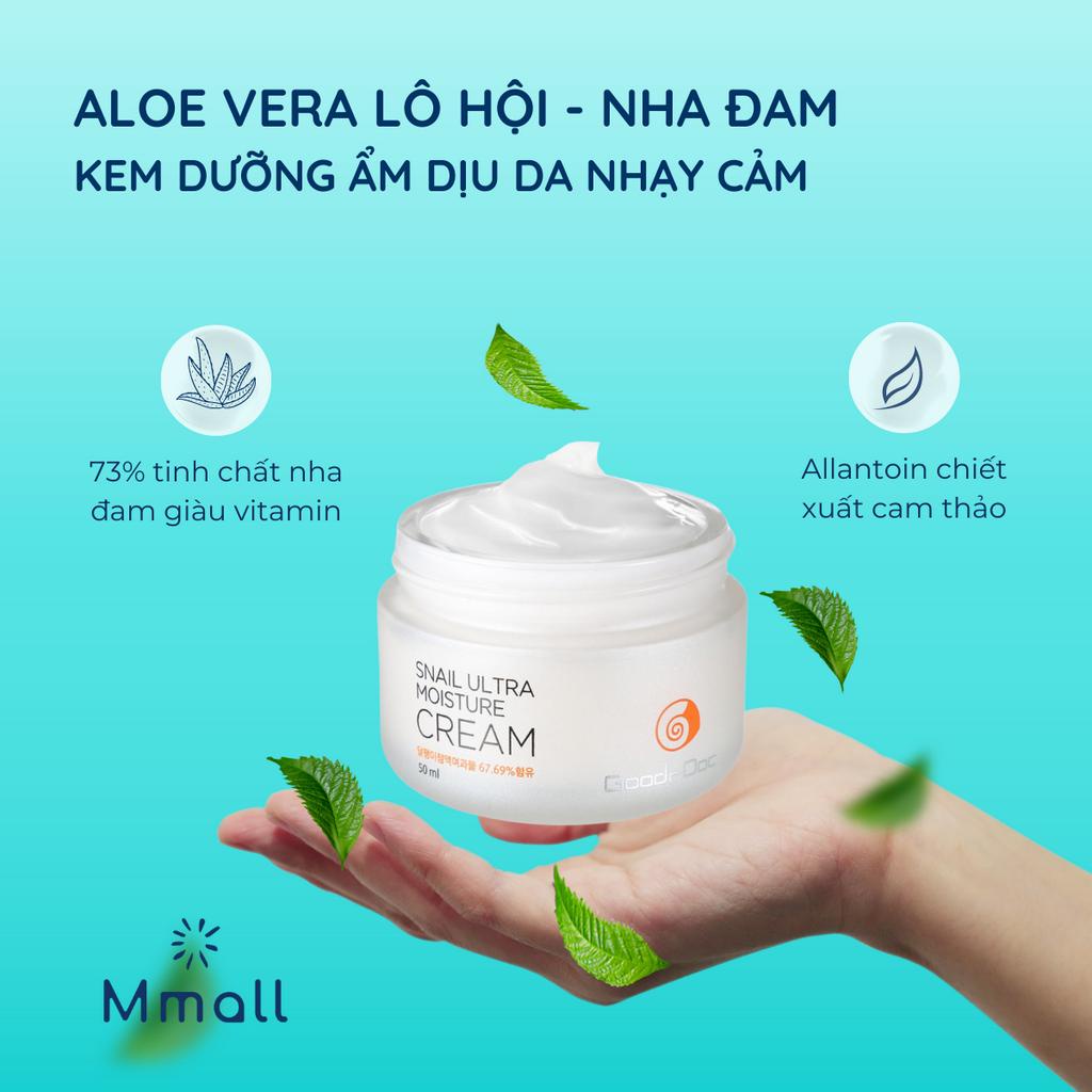 Kem dưỡng ẩm nha đam Goodndoc Aloe Vera Gel Cream lô hội dưỡng trắng phục hồi da Hàng nhập khẩu chính hãng
