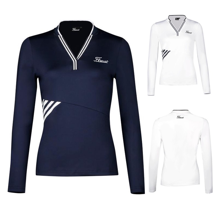 Áo Thun Cổ Tròn Tay Dài Màu Trơn s4HT Dành Cho Nữ Chơi golf