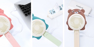 Quạt mini cầm tay 3 cấp độ gió và 1 kiểu đèn.