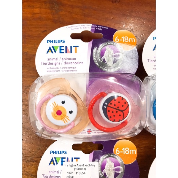 Ty ngậm Philips avent 0-6m và 6-18m
