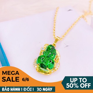 [ ƯU ĐÃI NGON ] dây chuyền nữ bi tròn trân châu chạm hoa văn mạ vàng 18k sang trọng Gadoshop - đeo đi chơi cực đẹp