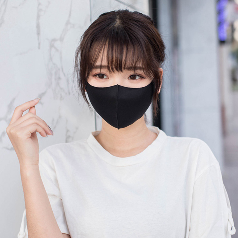 Khẩu trang trơn 3D bằng lụa lạnh bảo vệ mặt khỏi ánh nắng mặt trời | BigBuy360 - bigbuy360.vn