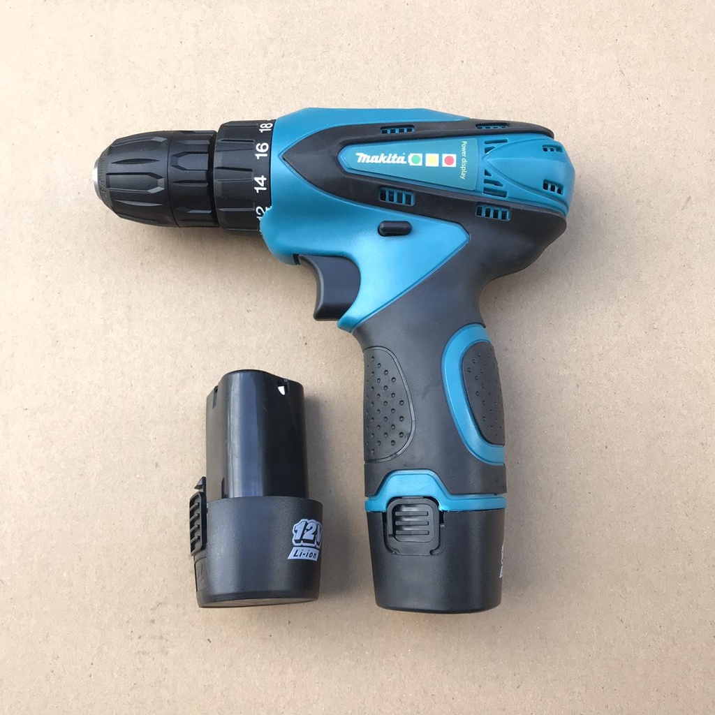 Máy Khoan Pin MAKITA 12V Tặng Bộ Phụ Kiện 24 Chi Tiết Nhỏ Gọn Tiện Lợi
