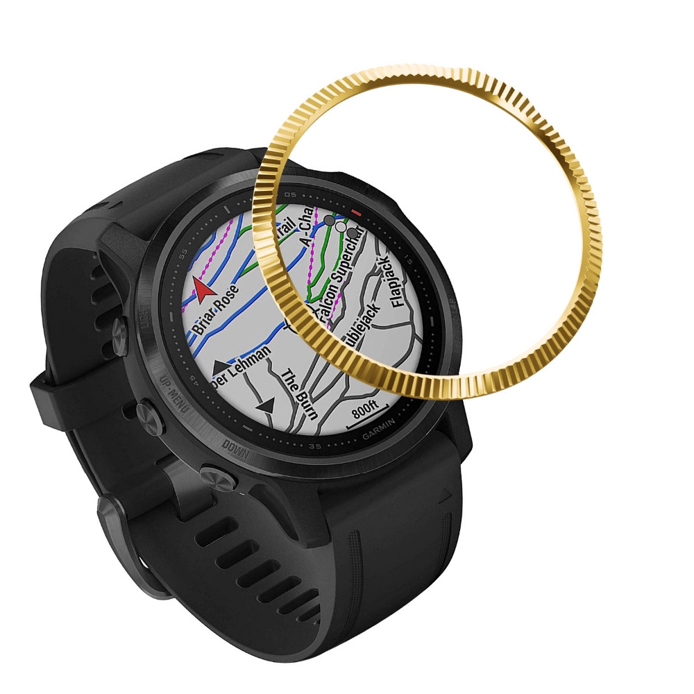 Steel Watch Bezel Ring Styling Case For Garmin Fenix 6S / 6S Pro / Fenix 6S Sapphire Adhesive Protective Cover