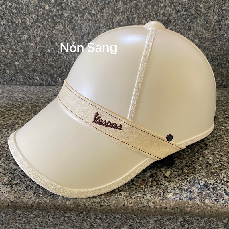 Nón kết bảo hiểm vespa có khoét cột tóc cho nữ