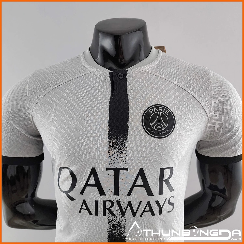 Áo PSG xám sân khách 2022/2023, 2022/23 bản PLAYER Issue BODY fit cao cấp Thái Lan