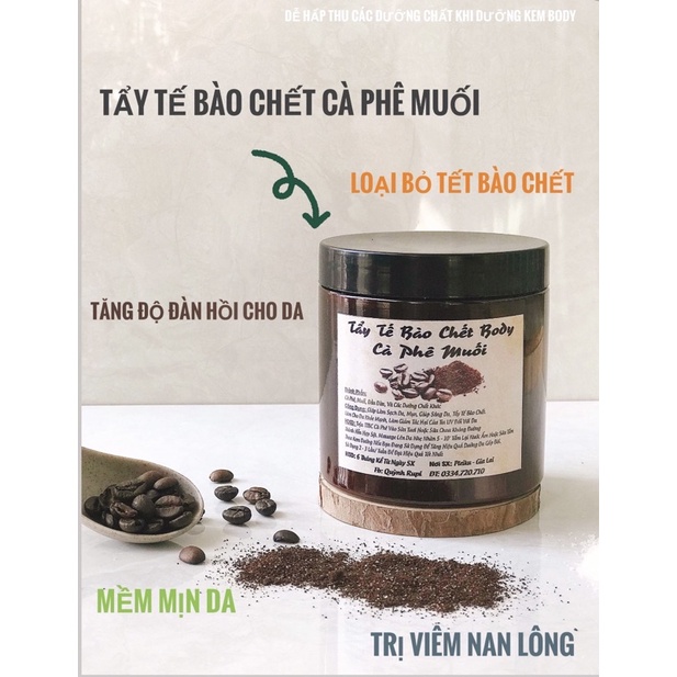 TẨY TẾ BÀO CHẾT CÀ PHÊ MUỐI( cam kết ko pha tạp chất an toàn cho da tuyệt đối)