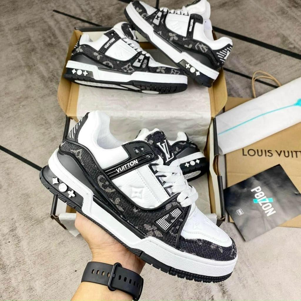 Giày LV sneaker Lo.uis Vui.tton Trainer Xanh than,Xanh Lá, Đen, Hồng, Lv trắng, đỏ tể thao LV các màu mới nhất hot trend
