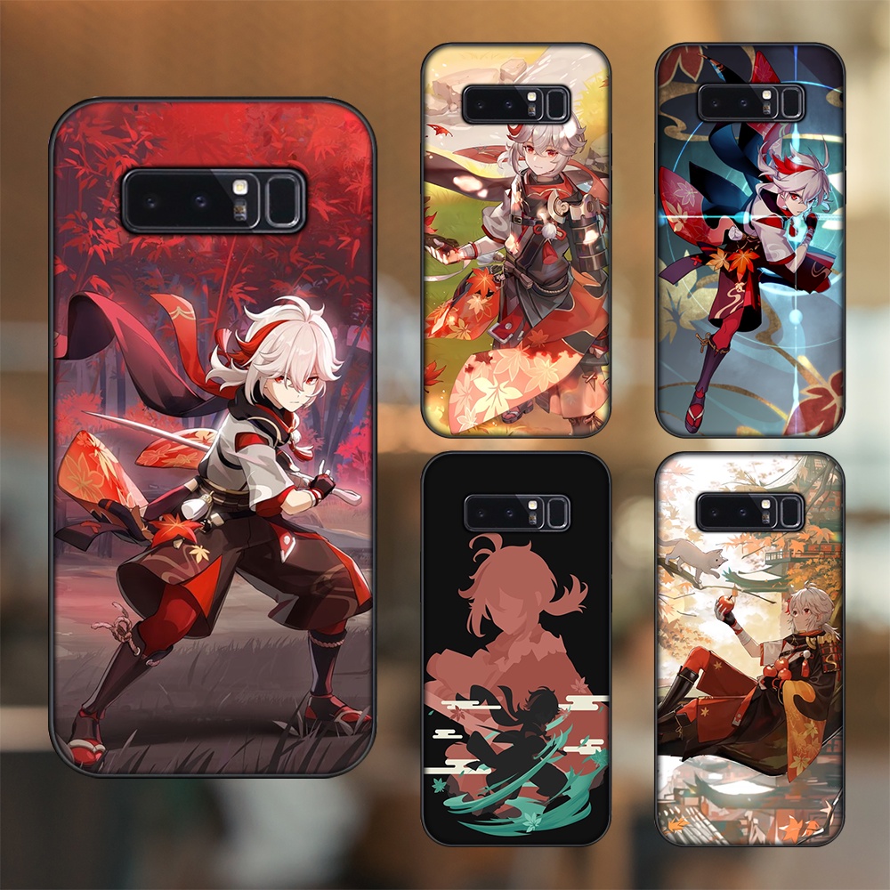 Ốp lưng Samsung Note 8 viền đen in hình Kazuha Genshin Impact