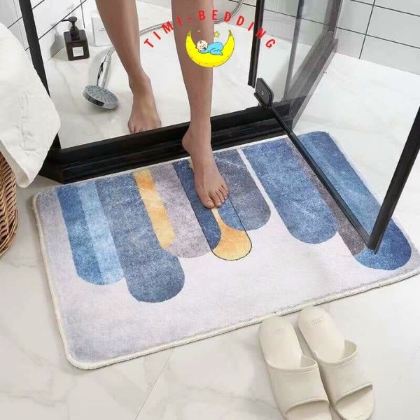 Thảm lau chân chống nước Vintage – Thảm chùi chân thấm nước mẫu mới, hiện đại - Timibedding