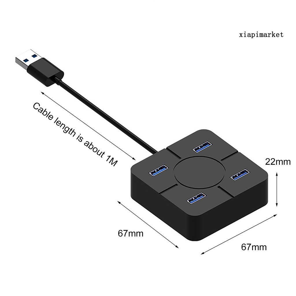 LOP_Docking Stand High Speed Stable Output Compact 4 in 1 USB2.0 Splitter Cable Hub for Computer