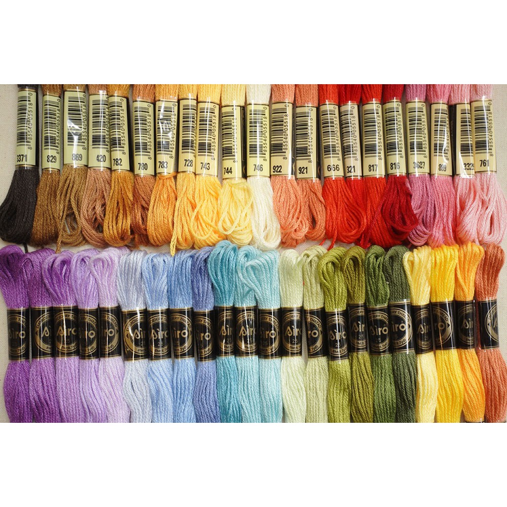 Set chỉ thêu Airo theo bảng màu